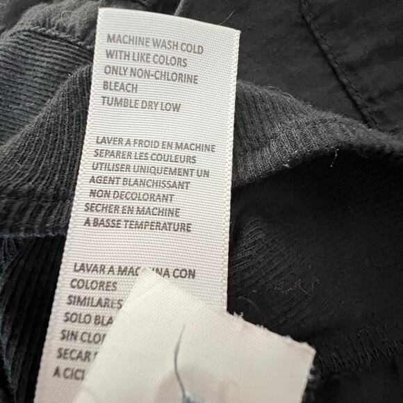 James Perse Black Button Front Shirt Stretch Pocket Long Sleeve Size L - Picture 11 of 11